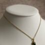 18 K Gold Emerald Pendant Necklace, thumbnail 8 of 9
