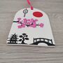 Japanese Style Scene Handpainted Clay Wall Hanging, thumbnail 7 of 7