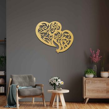 Wooden Love Hearts Wall Art For Bedroom Or Living Room, 4 of 9