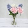 Everlasting Hyacinth And Pink Rose Bouquet, thumbnail 6 of 7