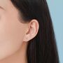 Sterling Silver Tiny Baroque Style Swirl Stud Earrings, thumbnail 7 of 12