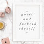'Goest And Fucketh Thyself' Funny Typography Print, thumbnail 3 of 3