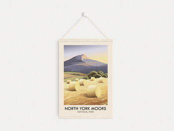 North York Moors National Park Travel Poster Art Print, 6 of 8