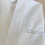Personalised Unisex Towelling Cotton Bath Robe Gown, thumbnail 2 of 10