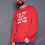 Men's Only Here For The Roasties Christmas Sweatshirt, thumbnail 2 of 3