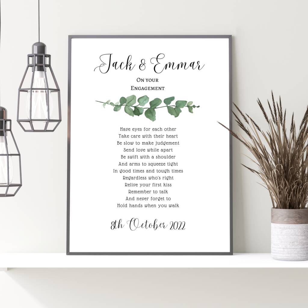 Personalised Engagement Print Gift, 1 of 4