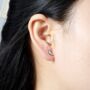 925 Silver Moon And Star Mix Match Stud Earrings, thumbnail 7 of 8