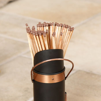 Billington Black And Copper Match Canister, 3 of 4