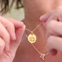 Lotus Flower Disc Necklace, thumbnail 1 of 8