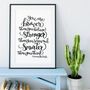 You Are Braver Than You Believe Calligraphy Print, thumbnail 1 of 4