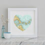 Personalised Location Skiathos Map Heart Print, thumbnail 2 of 4