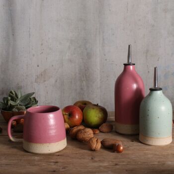 Limited Edition Fuchsia Ceramic Oil Pourer Stone, 4 of 7