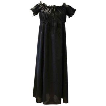 Ladies Black Cotton Nightdress 'Darcy', 8 of 9