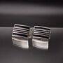 Classic Curve Rectangle Black Lines Cufflinks Gift, thumbnail 2 of 4