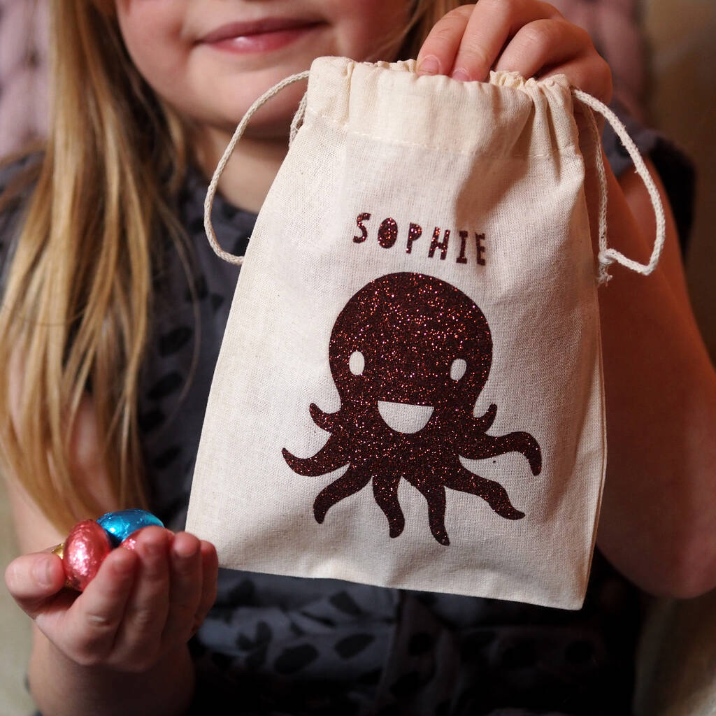 Octopus Easter Egg Bag With Chocolate Eggs, 1 of 2