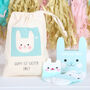 Organic Bunny Baby Socks, Personalised Gift Bag, thumbnail 1 of 4