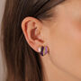 Purple Heart Clip On Earrings, thumbnail 1 of 2