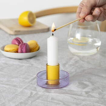 Duo Tone Glass Candleholder, 5 of 12