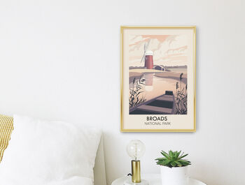 Broads National Park Travel Poster Art Print, 3 of 8