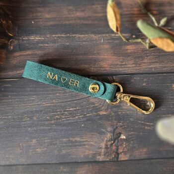 Personalized Leather Clasp Keyring And Keychain, 9 of 11