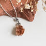 Aragonite Gemstone Pendant Necklace Stainless Steel, thumbnail 5 of 5