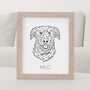 Personalised Airedale Terrier Outline Portrait Print, thumbnail 1 of 9