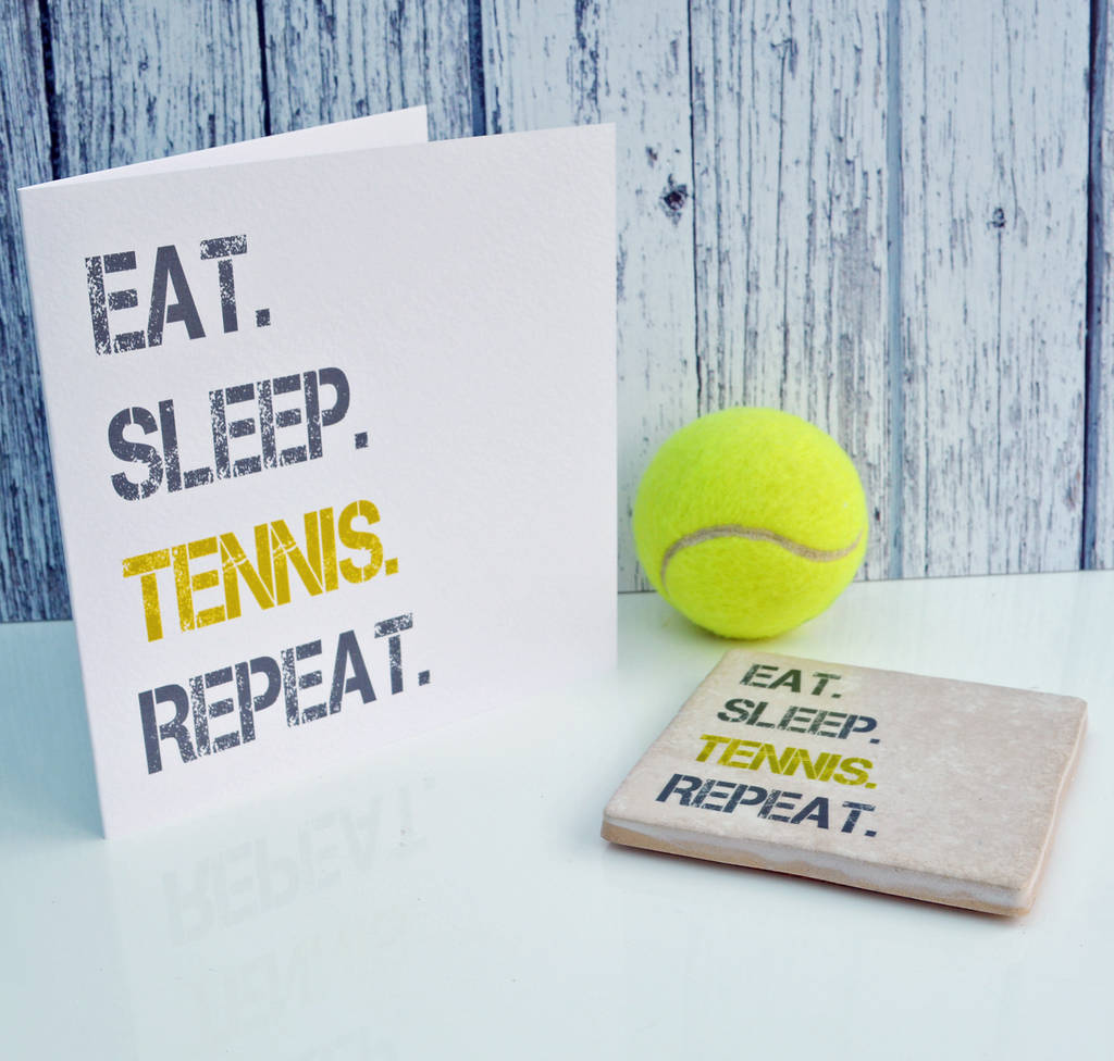 Gift Set Tennis Coaster And Card By Me and My Sport