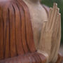 Large Wooden Buddha Statue Ornament For Home Meditation, thumbnail 9 of 11