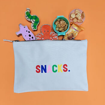 'Snacks' Canvas Pouch, 2 of 2