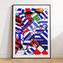 Qpr Football Shirt Mash Up Print, thumbnail 1 of 3