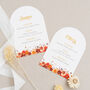 Burnt Orange Floral Wedding Invitation Set, thumbnail 8 of 9