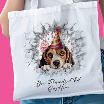 Personalised Beagle Birthday Break Through Dog, 8 of 8