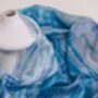 100% Mulberry Silk Scarf, Blue And Turquoise, thumbnail 5 of 5