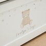 Personalised Biscuit Bear White Toy Box, thumbnail 3 of 4