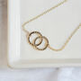 Personalised Gold Interlocking Rings Necklace, thumbnail 3 of 12