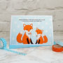 'Fox And Baby' Personalised Birthday Card, thumbnail 3 of 4