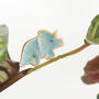 Tina Triceratops Dinosaur Plant Hugger Decoration | Gift Card | Letterbox Gift, thumbnail 1 of 5