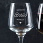 Personalised Engraved Best Friends Birthday Wine Glass, thumbnail 2 of 7