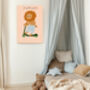 Lion Scooter Wild And Free Nursery Art Print, thumbnail 3 of 3