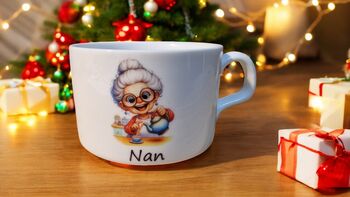 Personalised Teacup Set, Nan, Mum Coffee Set. Potty Tea, 10 of 10