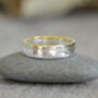 18ct Yellow Gold And Sterling Silver Wedding Band, thumbnail 1 of 6