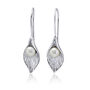 Handmade Calla Lily Freshwater Pearl Drop Earrings, thumbnail 4 of 6