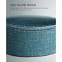 Round Side Table With Fabric Storage Basket, thumbnail 9 of 9