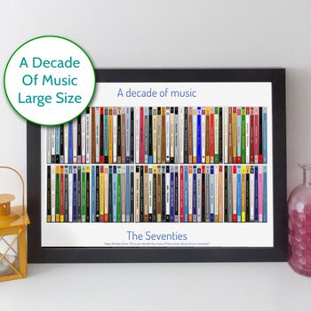 Personalised Decade Of Music Print Gift For Him Or Her, 11 of 12