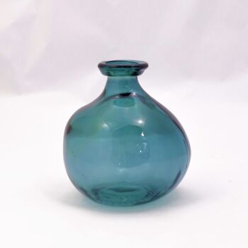 Recycled Glass Vase | 18cm Blown Glass | 10 Colours, 7 of 9