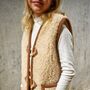 Children's Merino Wool Gilet/ Vest In Beige, thumbnail 1 of 10