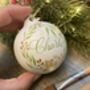 Luxury Ceramic Personalised Bauble In White, thumbnail 2 of 2
