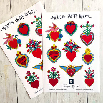 Mexican Heart Sticker Sheet, 4 of 5