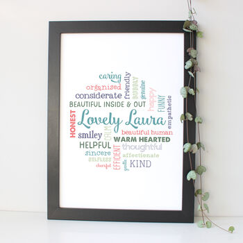 Personalised Retirement Word Art Gift For Her, 5 of 6