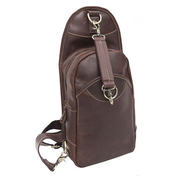 Woman's Leather Backpack Sling Bag, 6 of 7